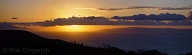 Maui and Molokini on the left, Kaho`olawe and Mauna Kea on the right highlight a spectacular sunrise from Lana`i